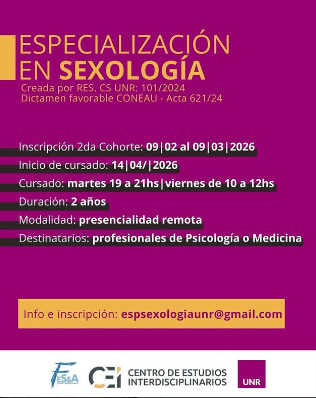 Especialización en Sexología